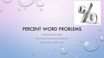 Preview of Percent Word Problems