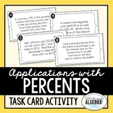 Percent Word Problems | Task Cards