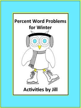 Preview of Percent Word Problems for Winter (Digital/PDF)