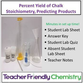 Preview of Chemistry Lab: Make Chalk Stoichiometry Percent Yield Limiting Reagent 4 Levels