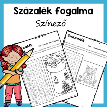 Preview of Százalék fogalma - színező - HUNGARIAN - Colouring - percent