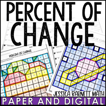 Preview of Percent of Change Activity Coloring Worksheet Fall October November