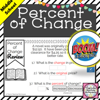 Preview of Percent of Change BOOM Cards