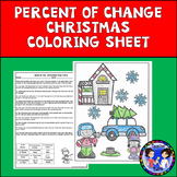 Finding Percent of Change Christmas Math Coloring Sheet