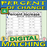 Percent of Change - Digital Matching Activity - Drag and Drop