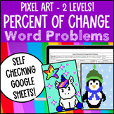 Percent of Change Digital Pixel Art | Percent Increase & D