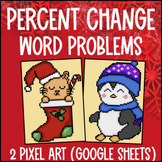Percent of Change Digital Pixel Art | Percent Increase & D