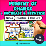 Percent of Change Guided Notes with Doodles | Percent Prop