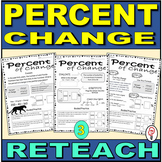 Percent of Change - Reteach Worksheets