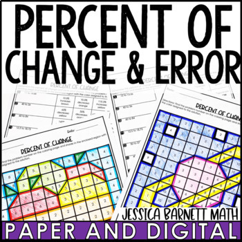 Preview of Percent of Change and Error Activity and Worksheet Bundle