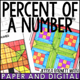 Percent of a Number Activity Coloring Worksheet Fall Octob