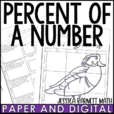 Percent of a Number Activity Solve and Sketch Worksheet