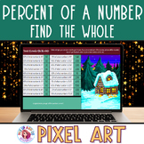 Percent of a Number Christmas Math Pixel Art Activities | 