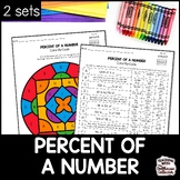 Percent of a Number Color by Code Worksheets 6th Grade Mat