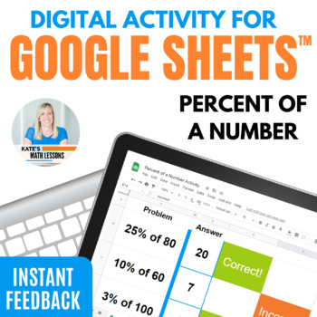 Preview of Percent of a Number Digital Activity for Google Sheets