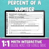 Percent of a Number Digital Notes