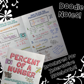 Preview of Percent of a Number - Decorated Notes Brochure for Interactive Notebooks