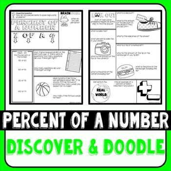 Preview of Percent of a Number Discover & Doodle