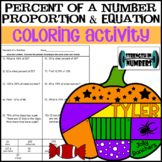 Percent of a Number Equation Proportion Personalized Pumpk