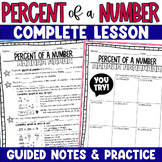 Percent of a Number Guided Lesson Notes Skills Practice Wo