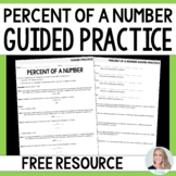 Percent of a Number Guided Practice - Free Activity