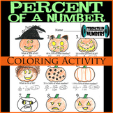 Percent of a Number Halloween Jack-O-Lantern Coloring Activity