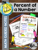 Percent of a Number - Math Guided Notes / Interactive Notes