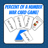 Percent of a Number Math War Card Game
