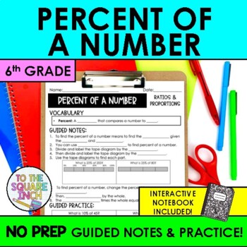 Preview of Percent of a Number Notes & Practice | Finding Percent Notes