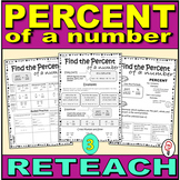 Percent of a Number - Reteach Worksheet