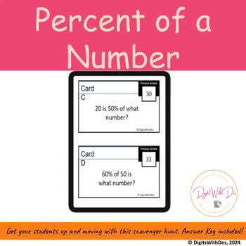 Preview of Percent of a Number Scavenger Hunt