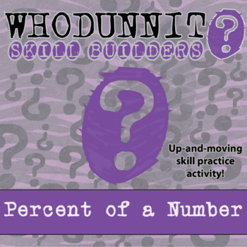 Preview of Percent of a Number Whodunnit Activity - Printable & Digital Game Options
