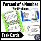 Percent of a Number Word Problem Task Cards