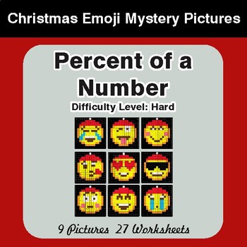 Percent of a number - Color-By-Number Math Mystery Pictures