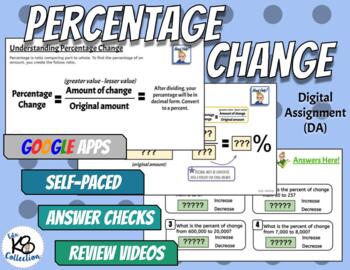 Preview of Percentage Change - Digital Assignment