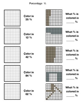 Preview of Percentage Grids and Blank 10 x 10 grid templates