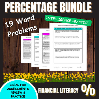 Preview of Percentage Increase & Decrease - Intelligence Practice - Word Problems