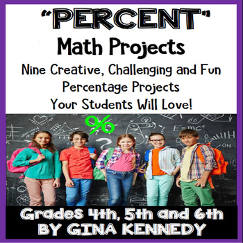 Preview of Percent Projects, Math Enrichment for Upper Elementary, Vocabulary Handout
