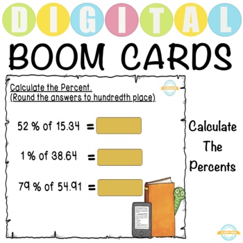 Preview of Percentage of Decimals - Boom Cards™ Distance Learning