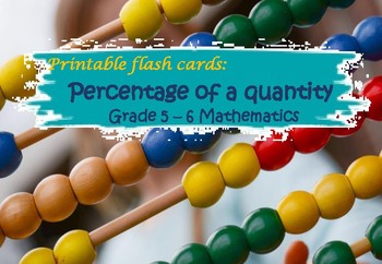 Preview of Percentage of a quantity printable flash