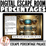 Preview of Percentages Activity | Digital Escape Room | BOOM Cards | 6.RP.A.3c | 7.RP.A.3