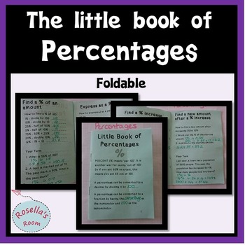 Preview of Percentages Foldable