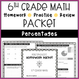 Percentages Packet ✨ Homework, Practice, Review for 6th Gr