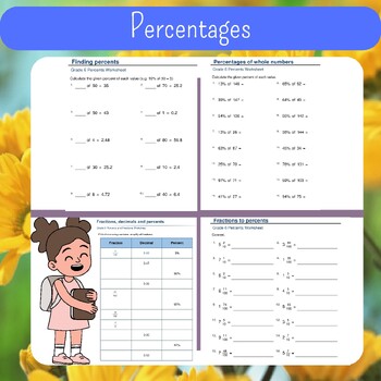 Preview of Percentages Worksheets