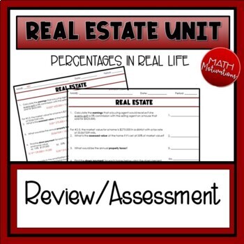 Preview of Percentages in Real Life: Real Estate Unit Assessments