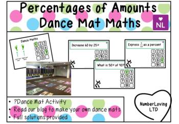 Preview of Percentages of Amounts (Dance Mat Maths)