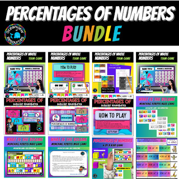 Preview of Percentages of Whole Numbers - Interactive Games bundle 