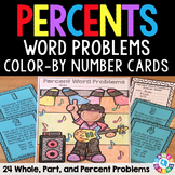 Percentages Word Problems Part Whole Percent of a Number W