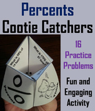 Solving Percent Problems Activity 4th 5th 6th Grade Cootie