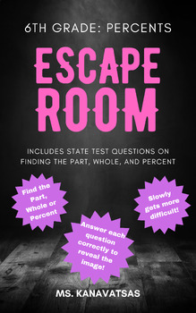 Preview of Percents Escape Room